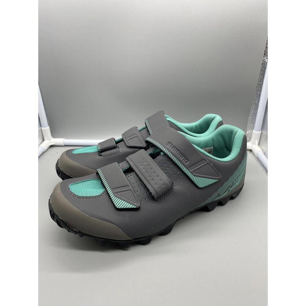 Shimano Women Cycling Bike Shoes Gray Teal Size 7.8 US (EU 40) SH - ME200-WL